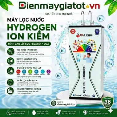 Máy Lọc Nước Hydrogen Ion Kiềm U.S.T Water 2 Vòi